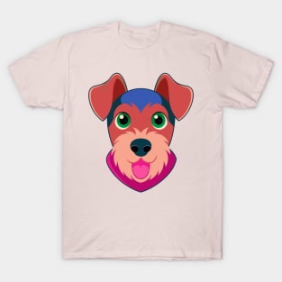 Airedale Terrier Dog Face T-Shirt